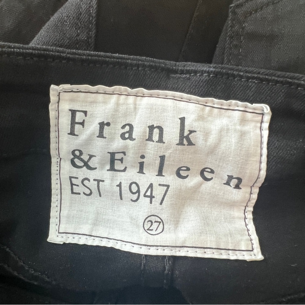 FRANK & EILEEN Women Sligo Denim Ankle Jeans Raw hem Black Size 27 - Picture 6 of 13